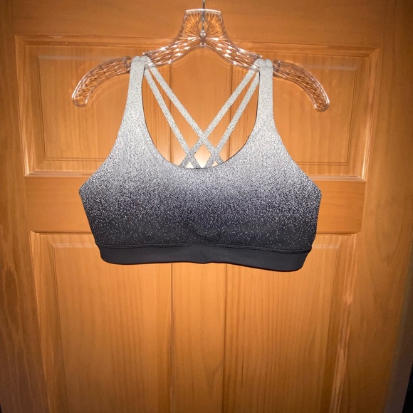 NWOT Black/White/Grey Speckled Energy Bra - Picture 3 of 5